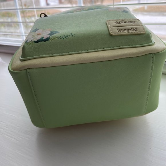 Loungefly Disney Princess and the Frog Tiana Floral Green Mini Backpack New - Picture 5 of 9